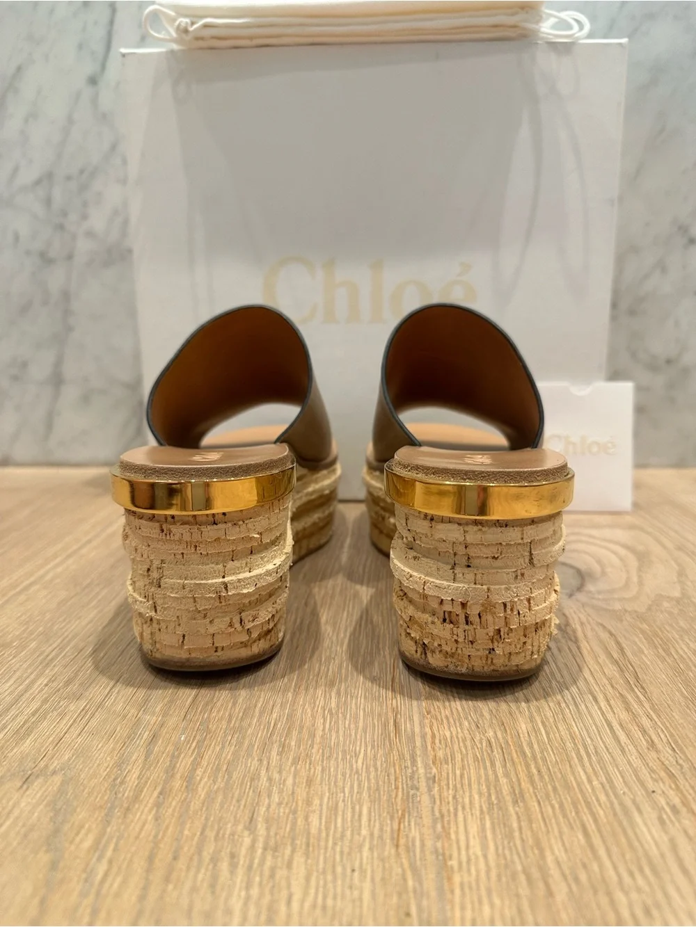 Chloe cork flatform
